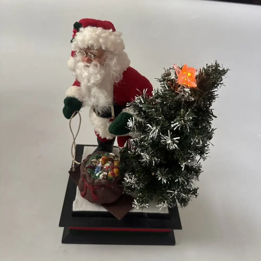 Vintage HOLIDAY CREATIONS Animated Lighted Musical Santa Claus